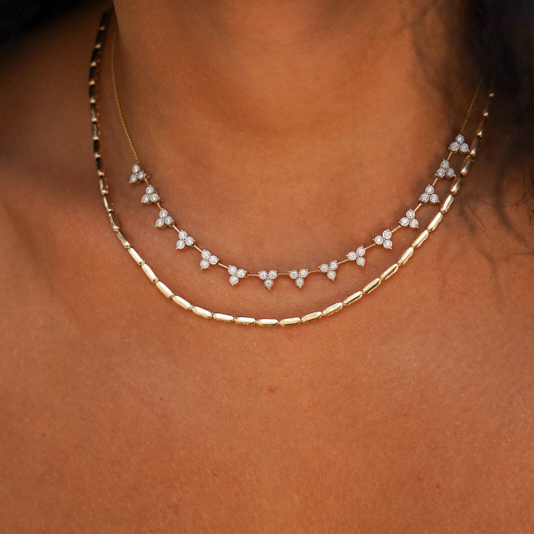 Melody Eden Gold Bar Station Necklace