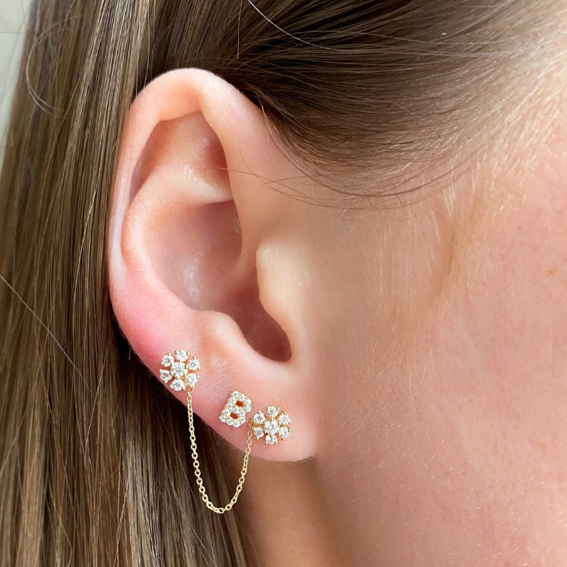 Sydney Morgan for Syd Strong Single Initial Earring