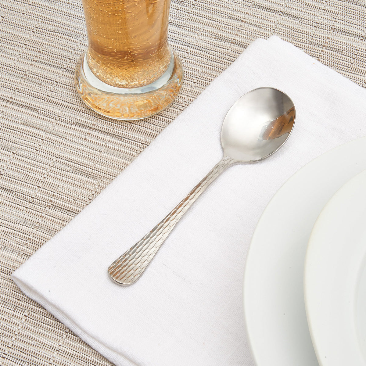 0023-04 - Caspian Bouillon Spoon, 18/2 Medium Weight
