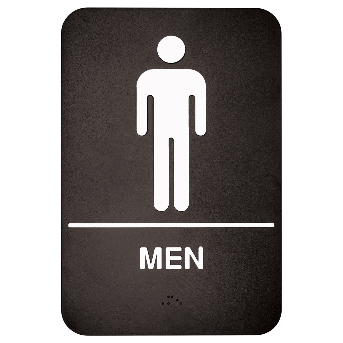 SGNB-605 - Information Signs with Braille, 6"W x 9"H - Men
