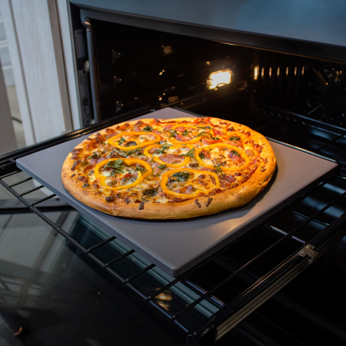 GPS1416-G - Old Stone Glazed Rectangle Pizza Stone, 14" x 16"