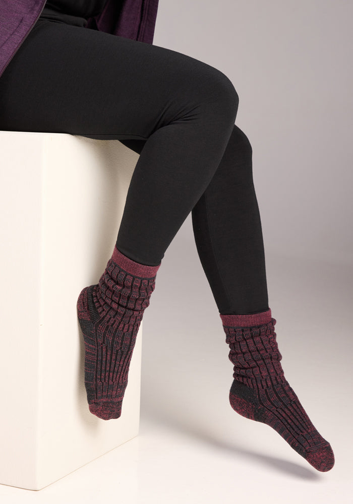 Womens Joey Crew Socks - Warm Violet