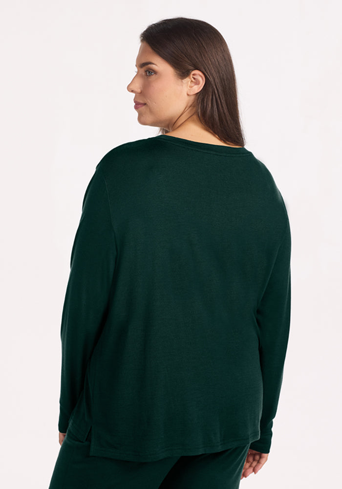 Ashlie Lounge Top - Deep Pine