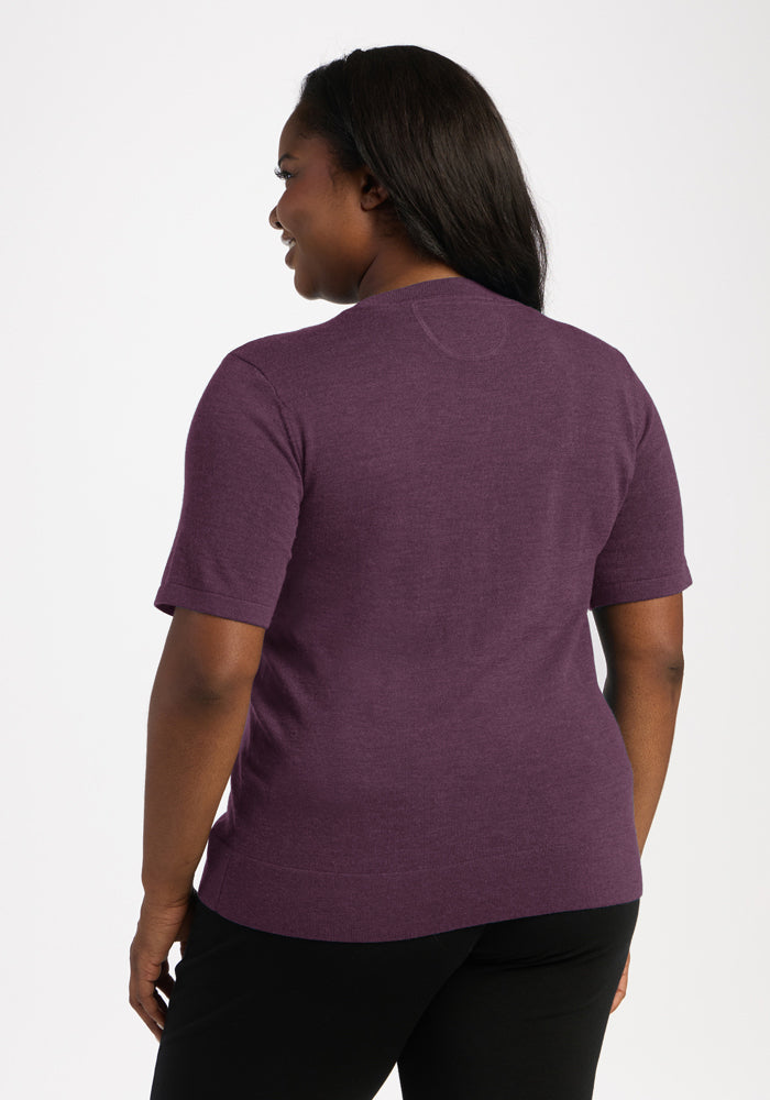 Anna Crew Sweater - Purple Iris