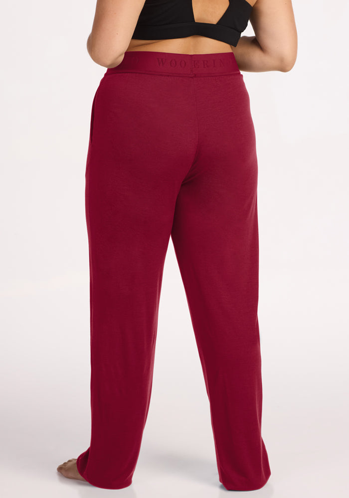 Maya Lounge Pants - Beet Red