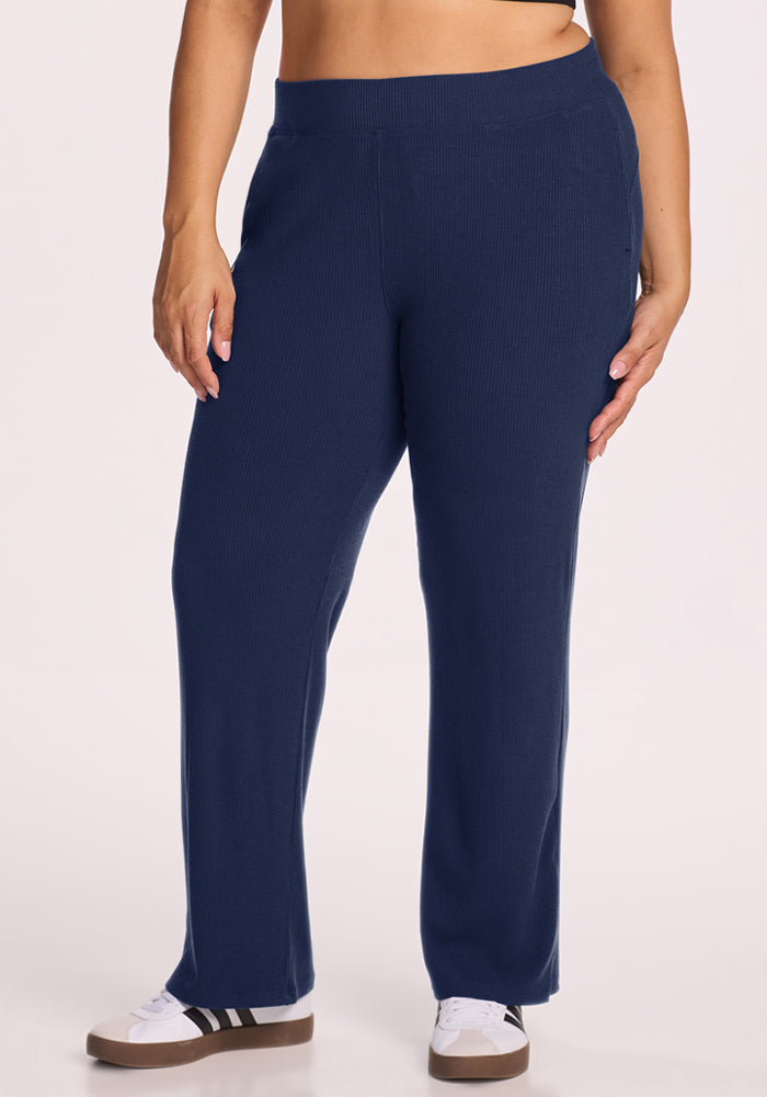 Luca Ribbed Pants - Ocean Cavern