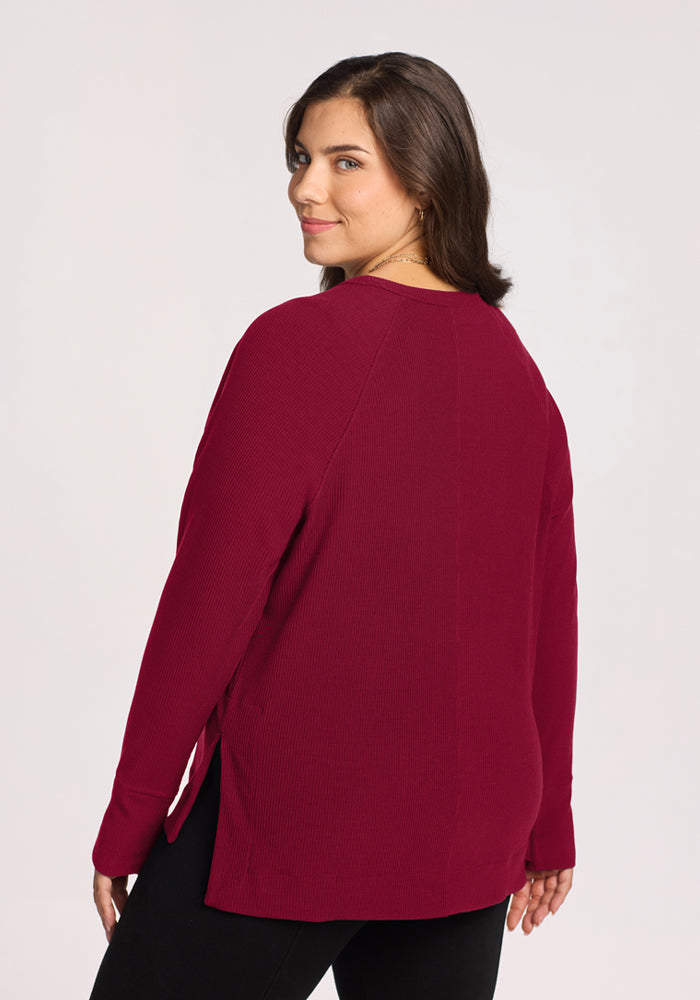 Ainsley Sweater - Beet Red