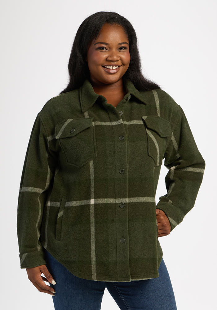 Sawyer Shacket - Driftwood Fern Plaid