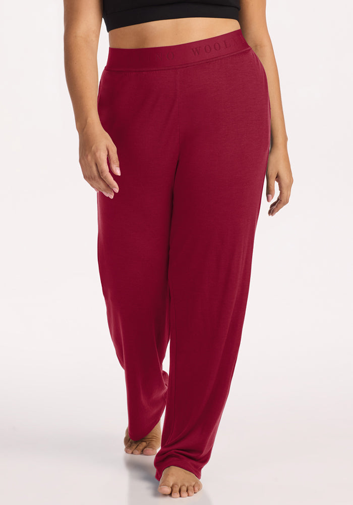 Maya Lounge Pants - Beet Red