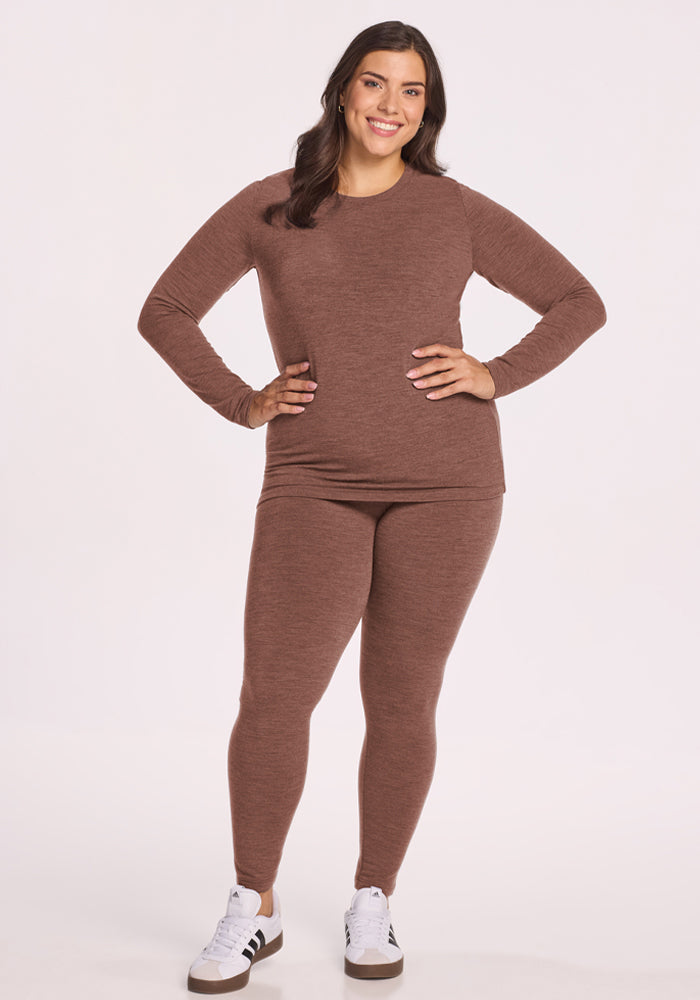 Sadie Baselayer Top - Sable Heather