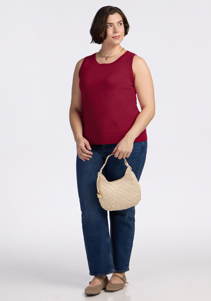 Chessy Tank Top - Beet Red