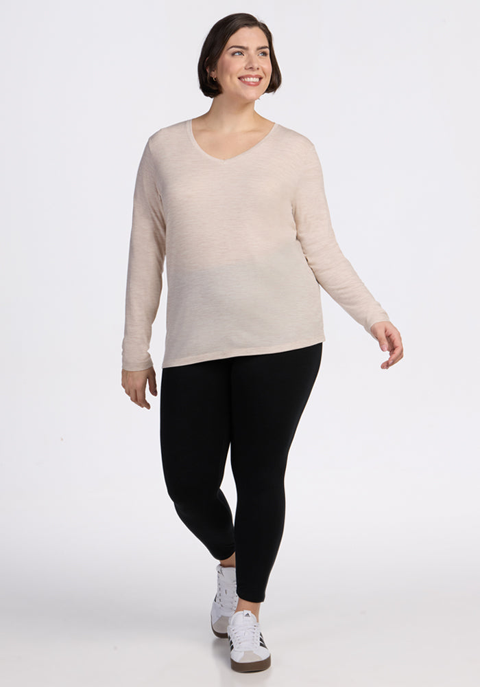 Millie Long Sleeve - Cream Heather