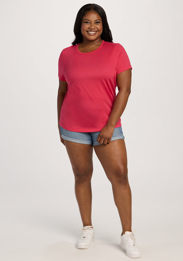Liza Crew Neck Tee - Berry Ice Pop