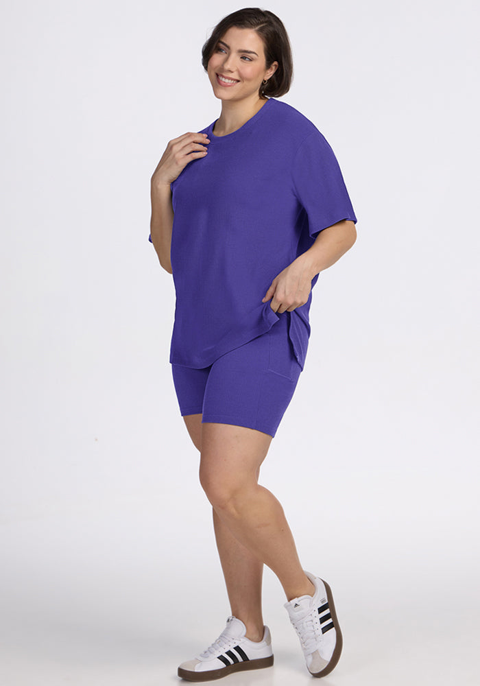 Vera Ribbed Tunic - Berry Indigo