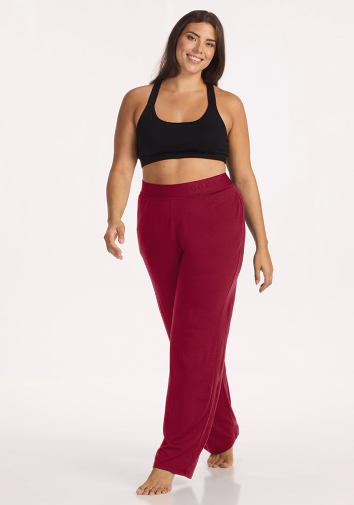 Maya Lounge Pants - Beet Red