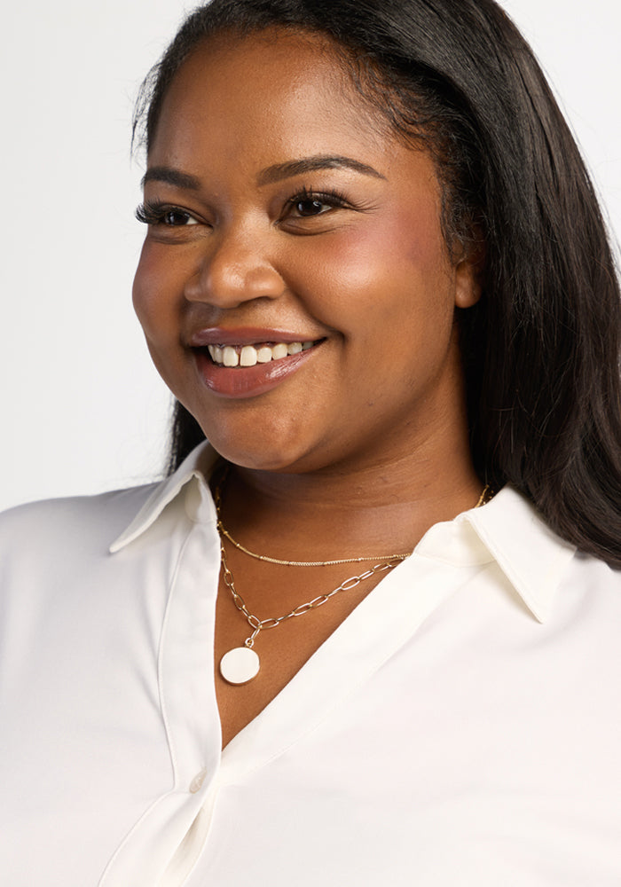 Lorelai Button Up - Eggshell