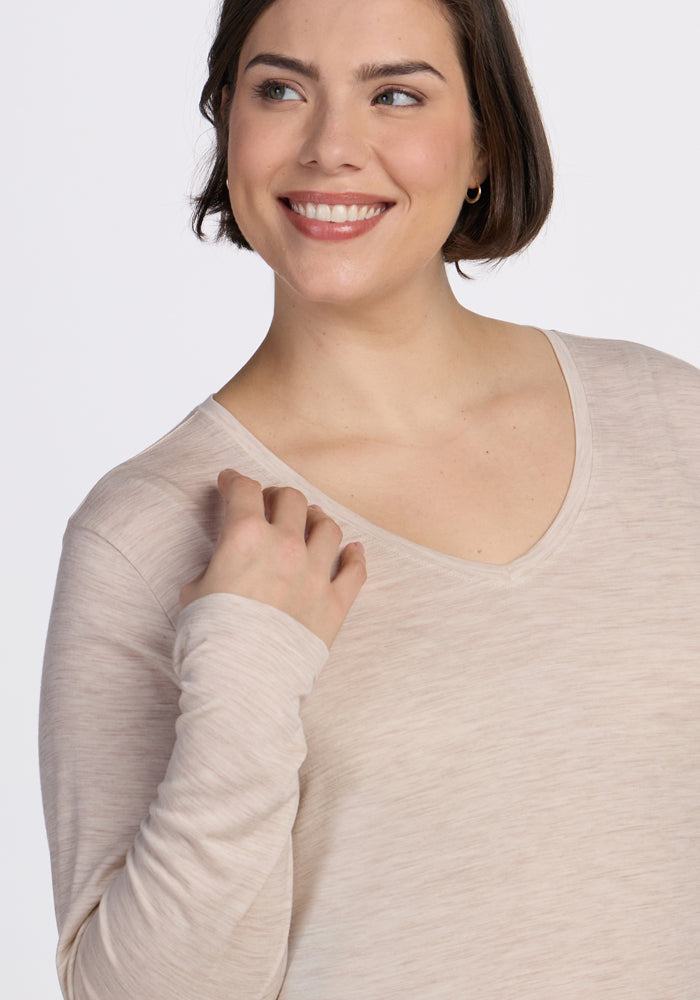 Millie Long Sleeve - Cream Heather