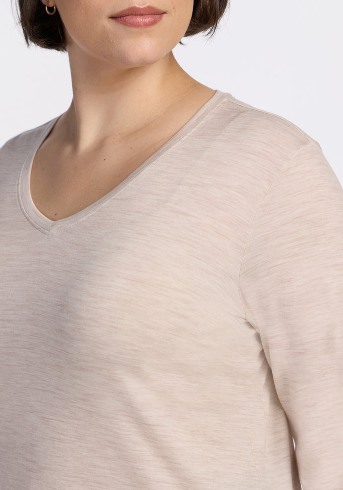 Millie Long Sleeve - Cream Heather