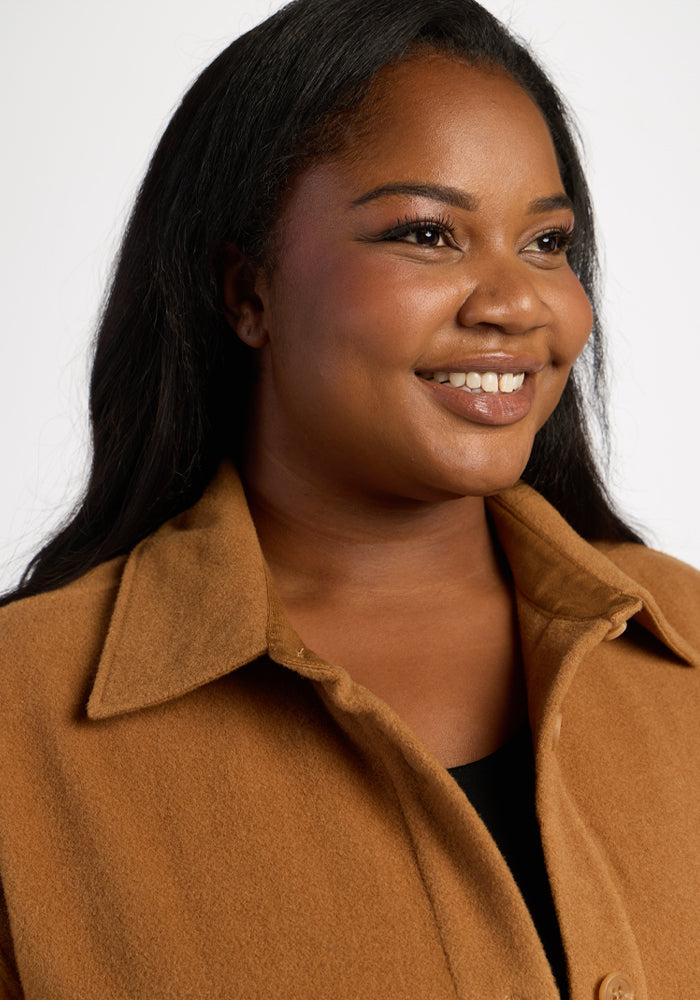 Jovie Shacket - Saddleback