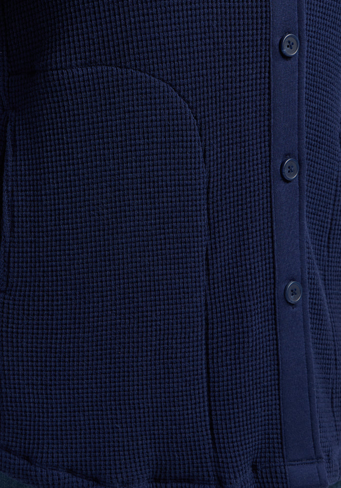 Oaklynn Waffle Shacket - Ocean Cavern