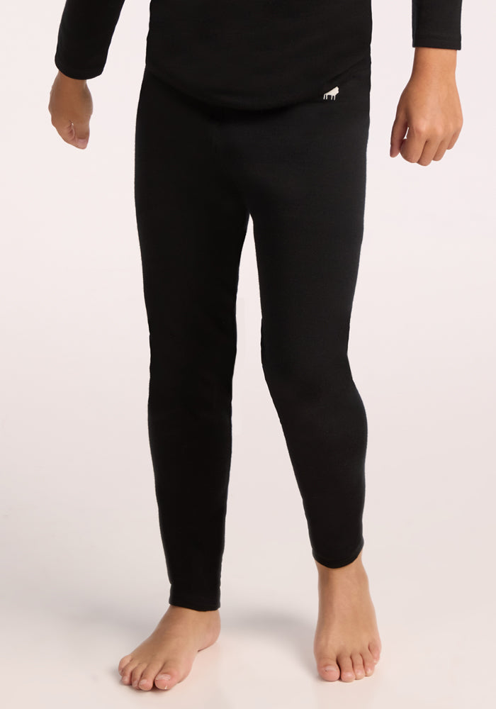Kids Explorer Base Layer Bottoms - Black