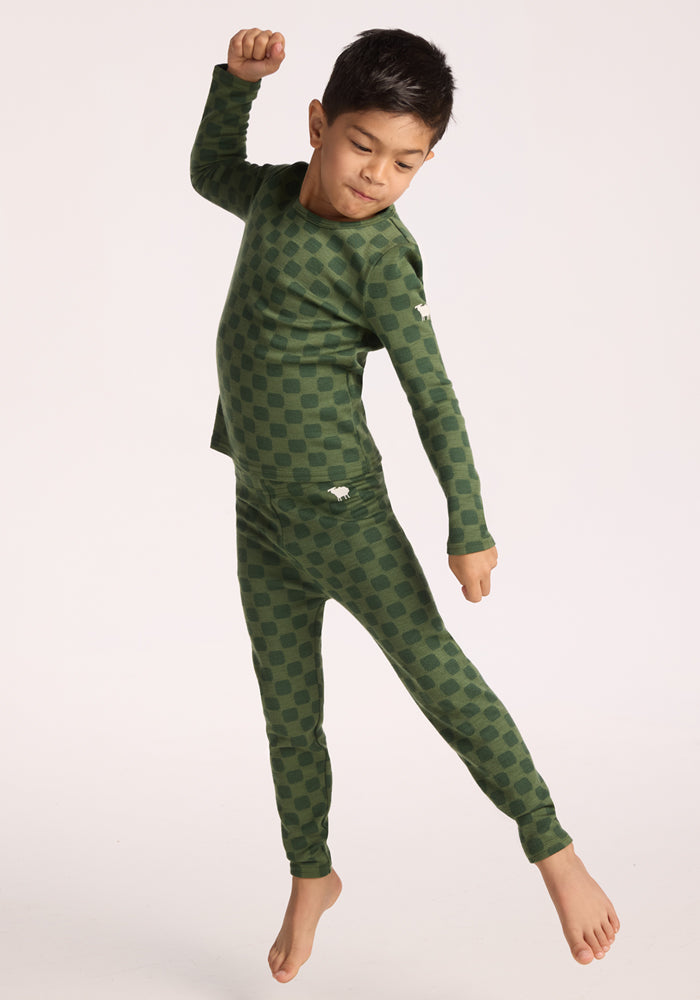 Kids Explorer Base Layer Bottoms - Frog Hop