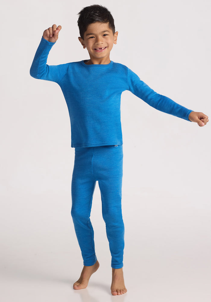 Kids Explorer Base Layer Bottoms - Blue Razz