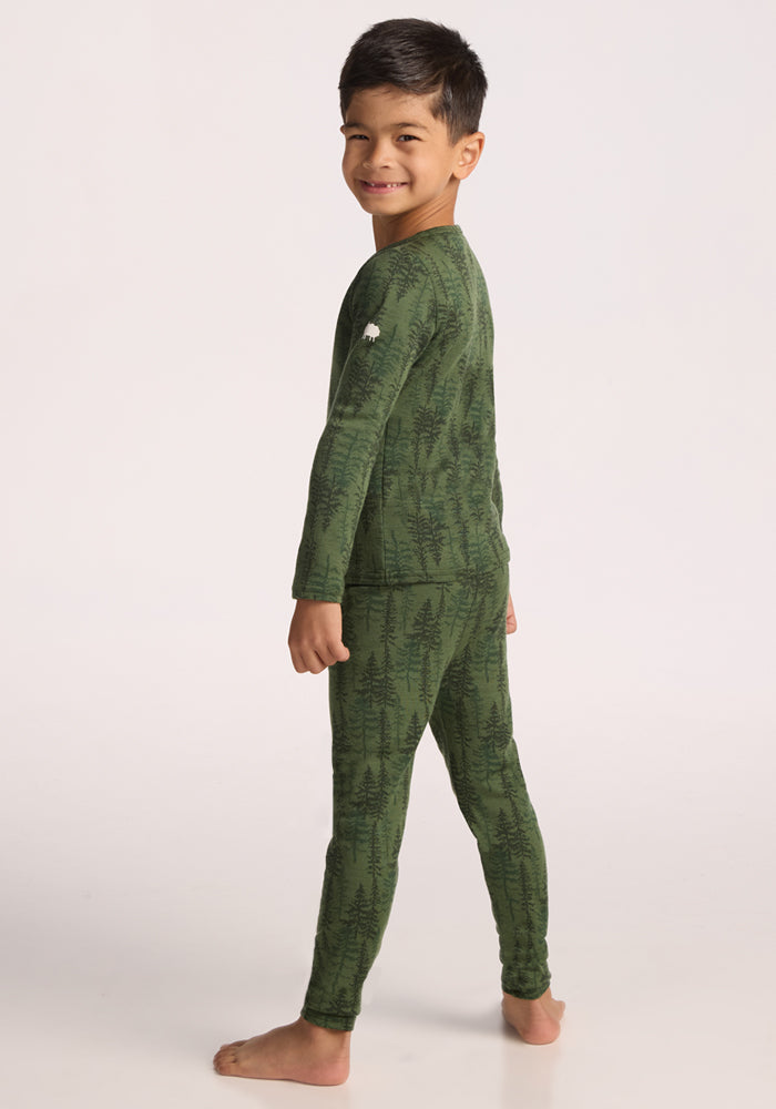 Kids Explorer Base Layer Bottoms - Forest Friends