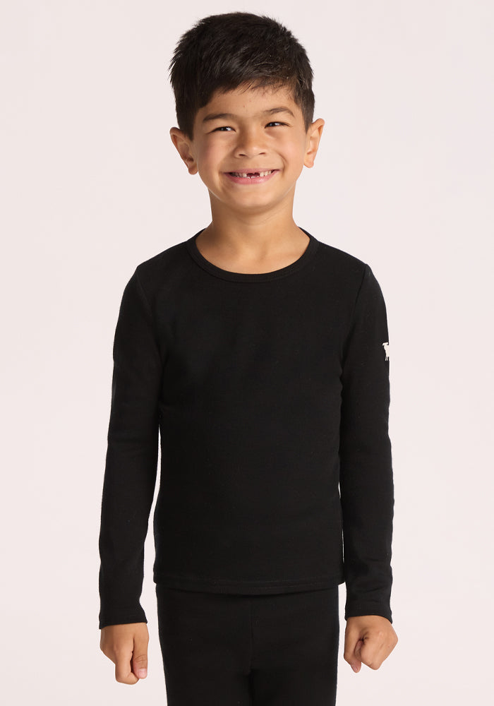 Kids Explorer Base Layer Top - Black