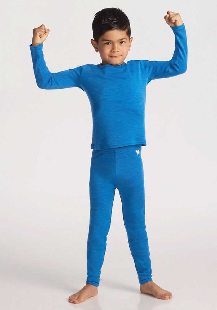 Kids Explorer Base Layer Top - Blue Razz