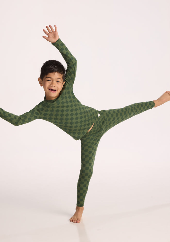 Kids Explorer Base Layer Bottoms - Frog Hop