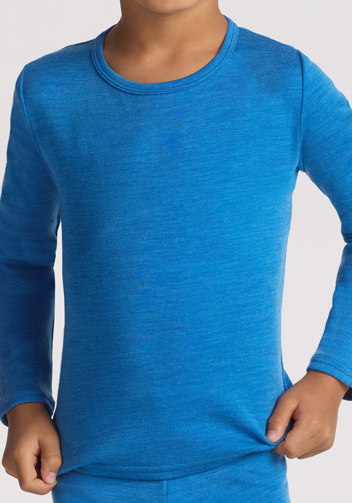 Kids Explorer Base Layer Top - Blue Razz