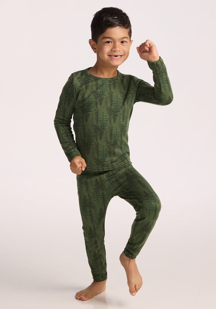 Kids Explorer Base Layer Bottoms - Forest Friends
