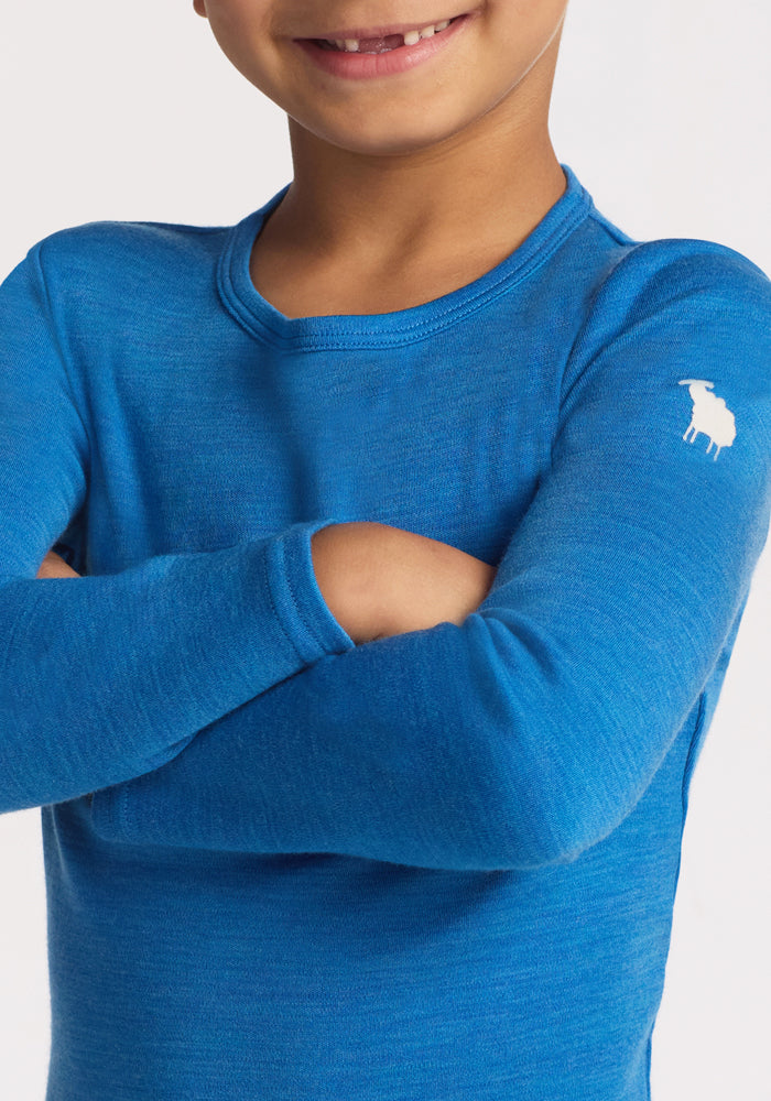 Kids Explorer Base Layer Top - Blue Razz