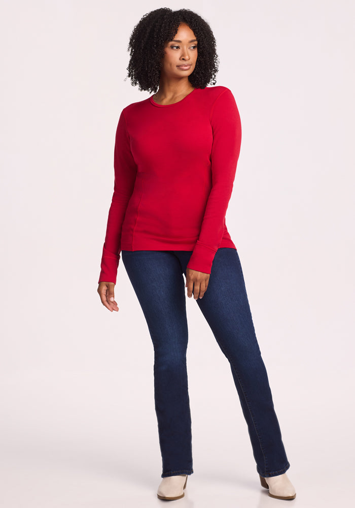 Hannah Long Sleeve Top - Maraschino Cherry