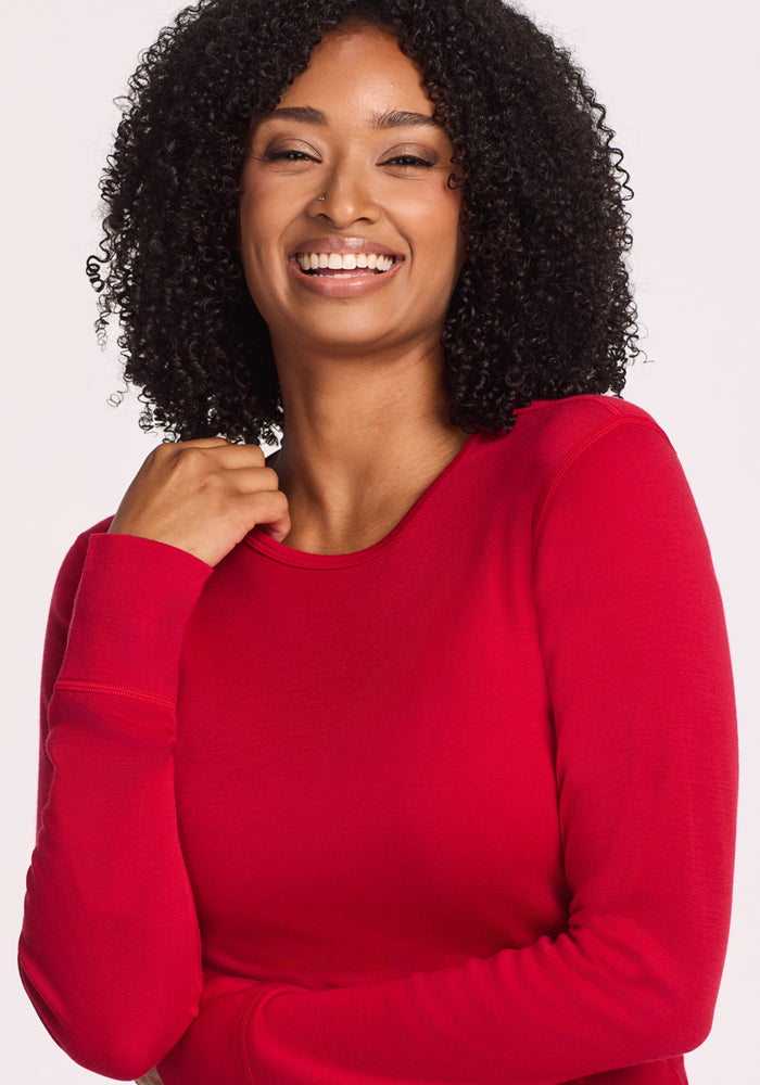 Hannah Long Sleeve Top - Maraschino Cherry