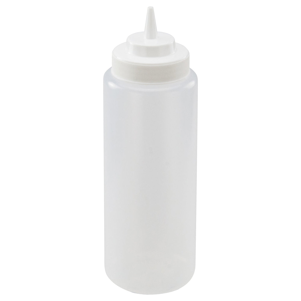 PSW-32 - 32oz Squeeze Bottles, Wide Mouth, Clear, 6pcs/pk