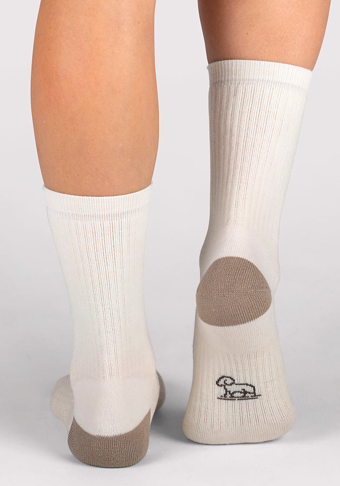 Womens Core Crew Socks - Natural