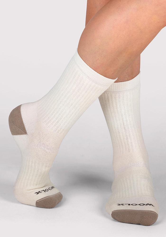 Womens Core Crew Socks - Natural