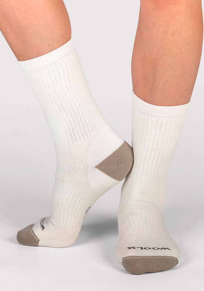 Womens Core Crew Socks - Natural