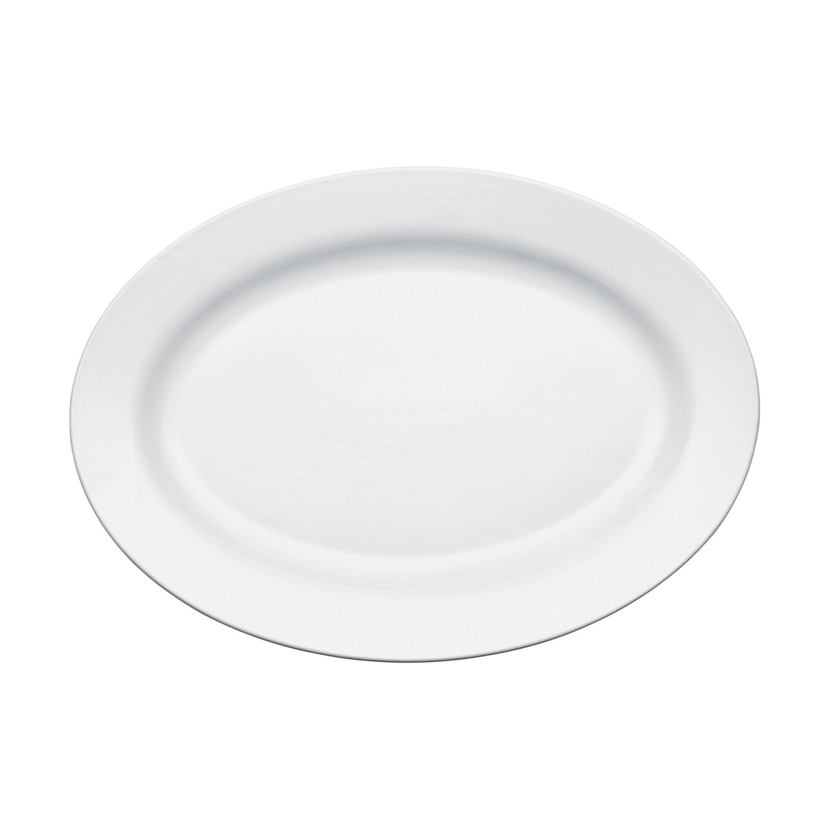 BPO-18 - Birkhall Porcelain Rolled Edge Platter, 18"L x 12-1/2"W x 1-3/4"H - White (6 Pieces/Case)