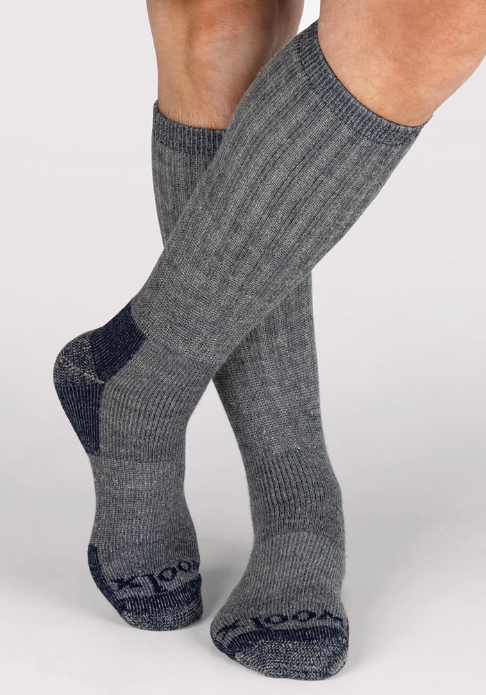 Mens Extreme Over The Calf Socks - Navy Carbon