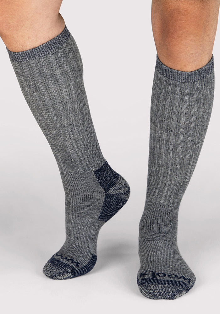 Mens Extreme Over The Calf Socks - Navy Carbon
