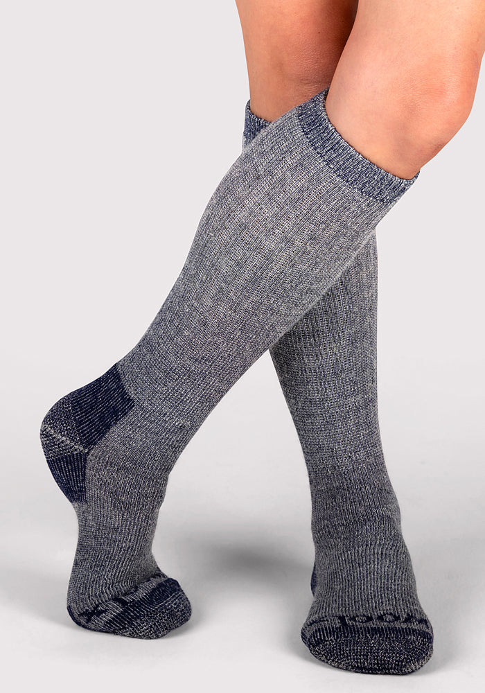 Womens Extreme Over The Calf Socks - Navy Carbon