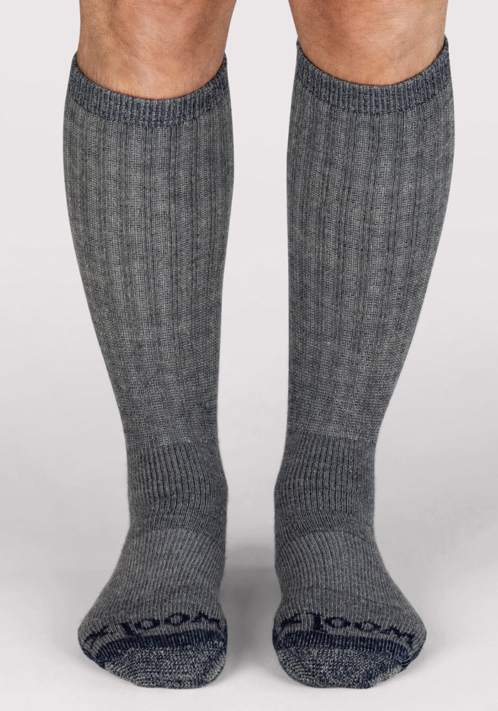 Mens Extreme Over The Calf Socks - Navy Carbon