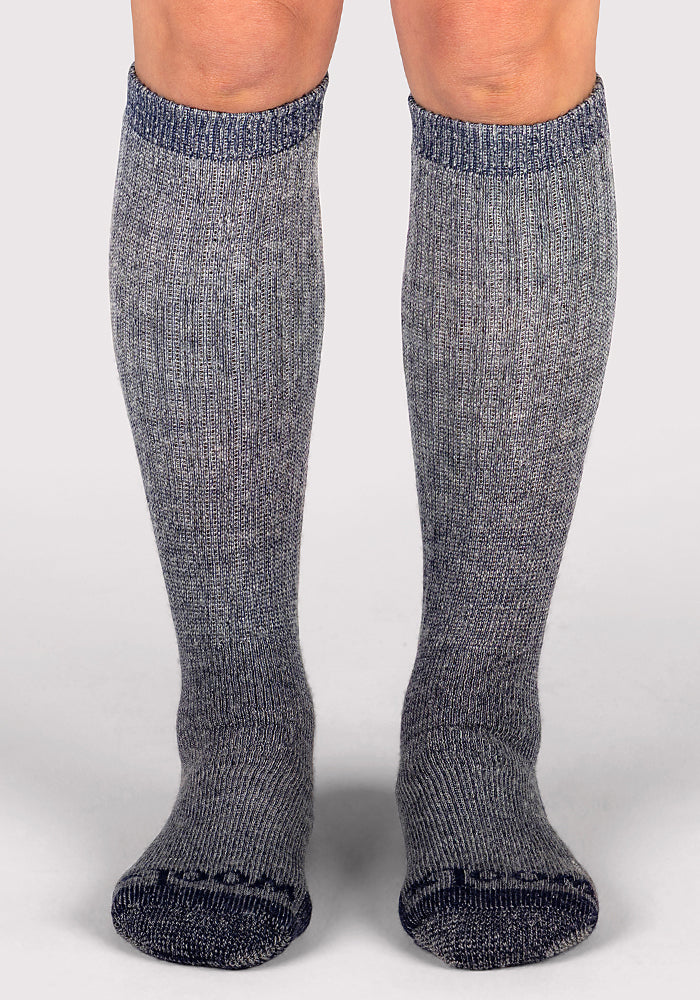 Womens Extreme Over The Calf Socks - Navy Carbon