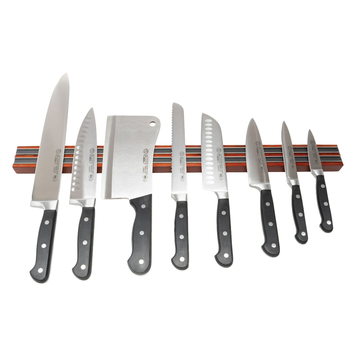 WMB-24 - Magnetic Knife Bar, Wooden Base - 24"