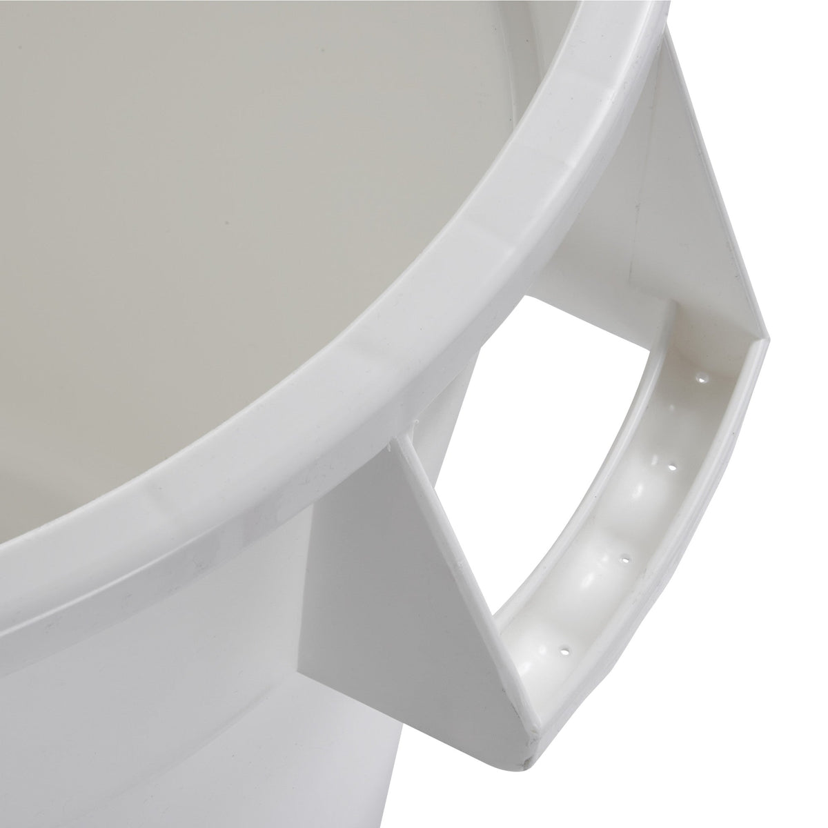 PTC-10W - Heavy-Duty Round Trash Can - White, 10 Gallon