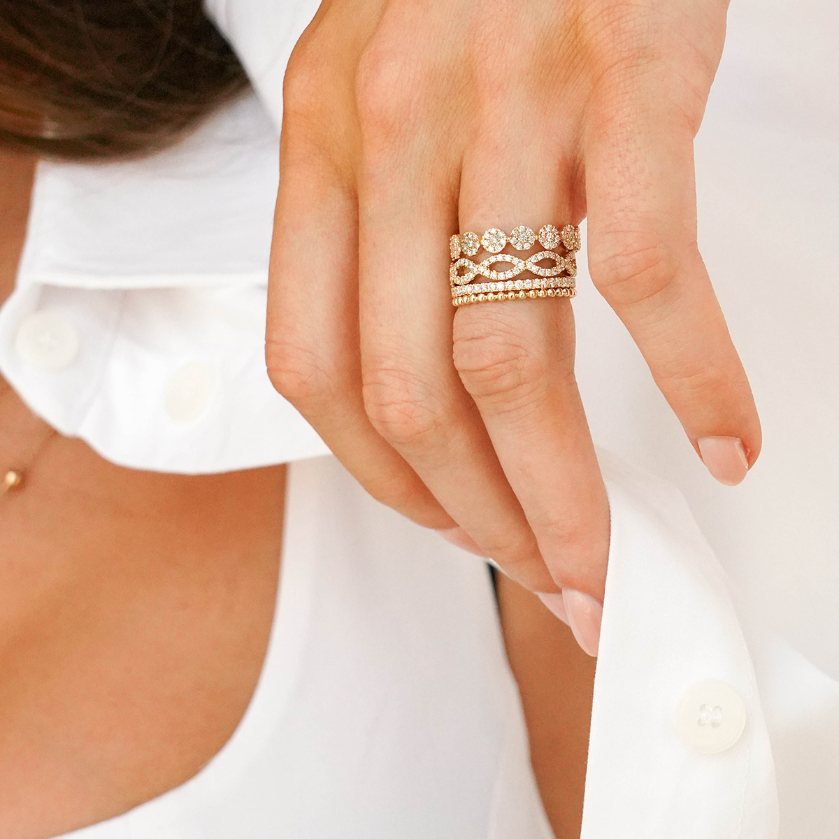 Poppy Rae Diamond Pebble Ring
