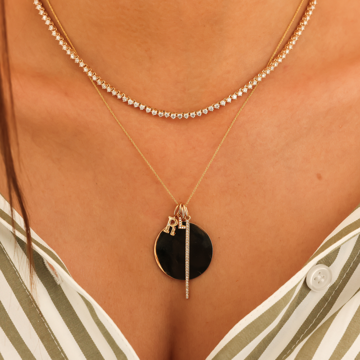 DRD Gold Initial Charm